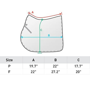 แผ่นรองอานม้าผ้าซาตินทรงสี่เหลี่ยมใส่สบายสำหรับการแสดงขี่ม้าเล่นกีฬาขี่ม้าเล่นขี่ม้า - Product Image 6