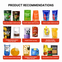 Sachet Doypack en Aluminium Laminé Imprimé Brillant pour Clients, Sachet Zip Lock en Mylar Mat pour Aliments