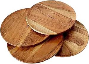 Plato de madera de acacia para servir comida, los mejores estilos, plato de madera de lujo, artículos de cena para el hogar de Hotel, plato de madera de acacia, tamaño personalizado - Product Image 5