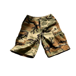 2026 New Custom Solid Elastic Waist Casual Cargo Shorts Men Oversized Baggy Knee Length Multi Pocket Canvas Quick Dry 100% Nylon - Product Image 2