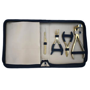 Kit d'outils d'installation et de retrait d'extensions de cheveux en or de luxe, ensemble de coiffure professionnel complet - Product Image 5