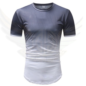 Camiseta Negra Extra Grande para Hombre, 100% Algodón, Cuello Redondo, Manga Corta, Tejido de Punto, Logotipo Personalizado, Ropa Casual Urbana - Product Image 6