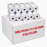 Gulungan Kertas Thermal Warehouse Club 3 1/8 X 230ft 80x80mm Bebas BPA Lapis Ganda Volume Tinggi Kertas Kasir POS Pasokan Grosir