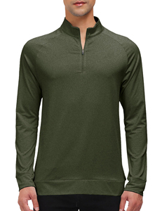 Personnalisé 1/4 Quarter Zip Pullover Shirt Sport Jogging Wear Hommes Quick Dry Polo Sport T Shirts hommes polos - Product Image 3