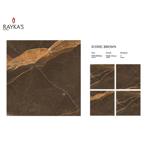 Baldosas esmaltadas de porcelana de diseño italiano moderno de alta calidad de 5mm de espesor 600x600mm para uso en pisos interiores - Product Image 6