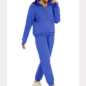 Sudadera de manga larga con media cremallera informal para otoño e invierno con logotipo personalizado de alta calidad para mujer - Product Image 5