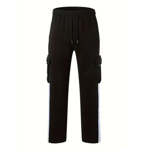 กางเกงลำลองผู้ชายผ้าฝ้ายคุณภาพสูง ออกแบบเองได้ น้ำหนักเบา ระบายอากาศดี ทรงตรง เอวกลาง มีเชือกผูก OEM - Product Image 1