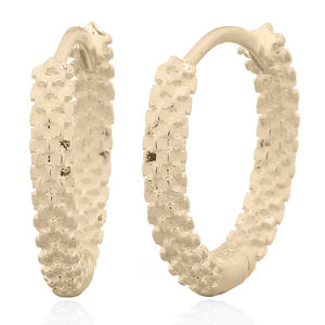 Carved Stylish 925 <b>Silver</b> <b>Huggie</b> Earrings Gold Plated for Women's Party & Gift Direct From Thailand Retailers - Product Image 2