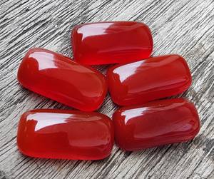 Venta al por mayor marca Lavira IGI certificado Natural rojo ónix cabujón Rectangular cojín corte espalda plana piedras preciosas todas las piedras preciosas sueltas - Product Image 1