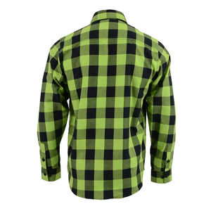 Trendy Wholesale <b>Clothing</b> Hot Selling <b>Men</b> Long Sleeve Plaid Check Shirt American Casual Modern Biker Daily 100% Cotton Autumn - Product Image 2