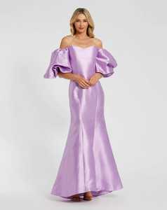 Robe de soirée élégante en dentelle et satin, bustier latéral sans bretelles, maxi naturel pour fêtes formelles, proms, mariages, robes de mariée - Product Image 3