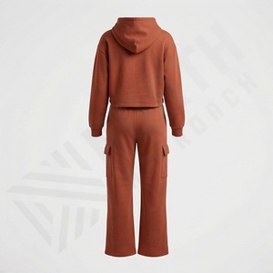 Nouveauté 2025, survêtement formel pour femmes, en toile unie, vêtements de sport d'hiver, tenue de sport de haute qualité, ensemble de course personnalisé - Product Image 2