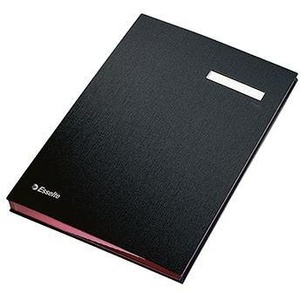 Esselte Signature DIN <b>A4</b> File <b>Folder</b> Polypropylene in Black/Pink with 20 Compartments - Product Image 1