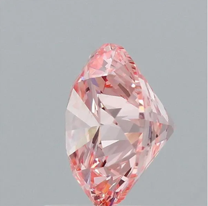 พลอยเทียมทรงกลมแบบหลวมได้รับการรับรอง HPHT CVD พลอย2กะรัต VVS เพชรโตเต็มที่สีชมพู8.05มม. - Product Image 5