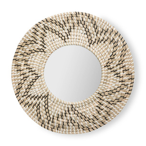 Marcos de espejo de pasto marino, espejos de paja de pasto marino tejidos a mano, accesorio decorativo para la sala de estar - Product Image 5