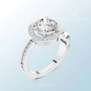 Bague Cluster Ronde Certifiée IGI, Design de Bijoux Élégant, Style Intemporel, Accessoire de Luxe Fait Main, Déclaration de Mode Moderne - Product Image 2