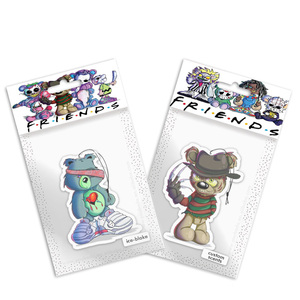 초강력 추가 더 오래 지속되는 향기 사용자 정의 그림 할로윈 공포 에코 면 종이 로고와 자동차 공기 청정기 - Product Image 1