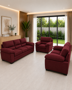 Modern Chicago 321 Maroon <b>Emerald</b> Sofa Set Wood Frame Custom Fabric Luxury Office Villa Hotel Hall - Product Image 5