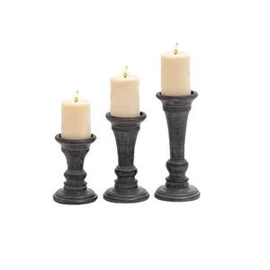 Portavelas de madera negro hecho a mano para el hogar, Hotel, sala de estar, iluminación navideña, uso decorativo, disponible en venta al por mayor - Product Image 1