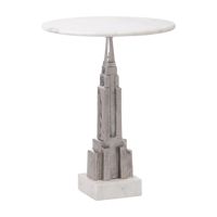 Table d'appoint traditionnelle Type de sculpture Plateau en verre arrondi Coin de meubles de salon Vente mondiale Table d'appoint de style