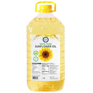 Aceite de Girasol Orgánico Alto en Ácido Oleico, Fraccionado, Refinado, Desodorizado, Invernalizado, Sin GMO, Sin Gluten, Saludable para el Corazón, Grado Alimenticio, 5L - Product Image 1