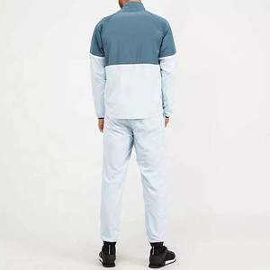 Pantalones deportivos con cremallera para hombre, chándal de algodón y poliéster con logotipo personalizado, ajuste Delgado, chándal de gimnasio, chándales de Color con cremallera completa tejida, venta al por mayor - Product Image 2