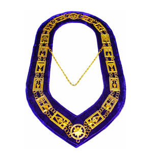Rite écossais 95e degré collier maçonnique gantelets tissu brodé à la main avec décoration en dentelle grand officier rang collier - Product Image 3