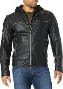 Veste en cuir d'hiver décontractée pour hommes de haute qualité taille XL fermeture à glissière broderie décoration OEM service de gros coupe-vent - Product Image 6