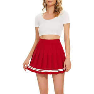 Falda Deportiva de Tenis de Cintura Alta para Mujer, de Alta Calidad, Transpirable, 100% Poliéster, con Bolsillos, Personalizable con el Nombre del Equipo OEM - Product Image 5