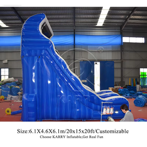 Commercial Outdoor Blue PVC <b>Inflatable</b> <b>Water</b> <b>Slide</b> Bouncers Jumping Castles Large Capacity Kids Adults - Product Image 2