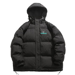 Chaqueta acolchada estampada OEM personalizada para hombre, chaqueta de invierno con logotipo personalizado para hombre, chaqueta acolchada con burbujas y bolsillo - Product Image 5