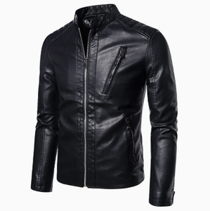 Vêtements pour hommes Veste tendance en cuir de mouton à manches longues Produit très vendu Veste en cuir fine pour hommes pour l'hiver - Product Image 3