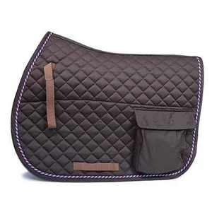 Tapis de selle de cheval en satin de qualité supérieure matelassé avec noyau en mousse Matériau antidérapant Usine d'équipement équestre OEM - Product Image 3