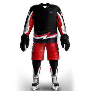 Conjuntos de Uniformes de Hockey sobre Hielo Transpirables y Ligeros Hechos con Tela 100% Poliéster, Duradera, que Absorbe la Humedad, Mayor Comodidad y Flexibilidad - Product Image 4