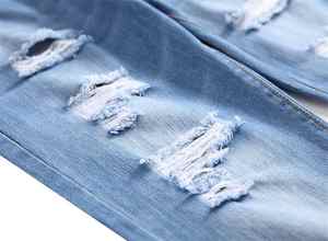 กางเกงผ้ายีนส์แฟชั่นสำหรับผู้ชายผ้ายืดใส่สบายปรับขนาดได้ตามต้องการ - Product Image 6