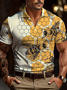 Coton décontracté pour hommes Offre Spéciale pour T-shirts polo T-shirts à rayures avec logo personnalisé T-shirts de golf anti-rides bouton de sublimation - Product Image 5