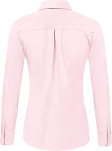 Chemise de bureau formelle pour femmes, à manches longues, en coton 100%, respirante, à carreaux vintage, rose, vente chaude, personnalisée - Product Image 2