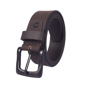 Cinturón vaquero de cuero PU de piel de vaca auténtica 100% de último diseño para hombre, hecho a medida con acero para hebilla, precio bajo - Product Image 1