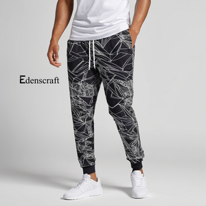 Pantalon de survêtement en jersey polaire imprimé pour homme Pantalon de jogging confortable à taille moyenne Tissu doux durable Streetwear décontracté Gym Quotidien - Product Image 1