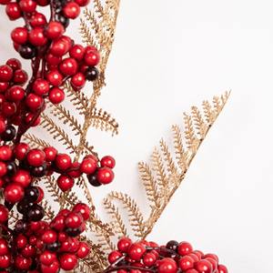 Guirlandes et couronnes murales élégantes de 70 cm en baies de bordeaux rouges pour décoration de Noël traditionnelle et festive à la maison - Product Image 2