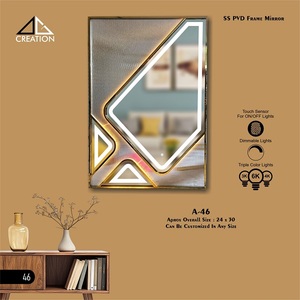 Agregue un toque de elegancia a su espacio vital con este marco de espejo PVD SS 304 de alta calidad elaborado con un diseño distintivo - Product Image 4