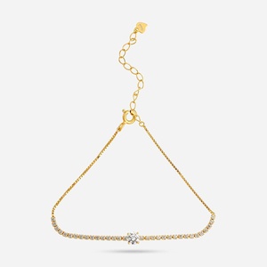 92.5 <b>Silver</b> <b>Bracelet</b> 191281 Rhodium Gold Plated 18K Gold Platinum Main Material Diamond Pearl Charms Religious Style <b>Bangles</b> - Product Image 1