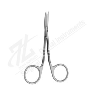 Surgical Scissors Iris Regular Cut Curved 115mm F-Line Manual Stainless Steel High Performance A+ Grade Professional - Product Image 1