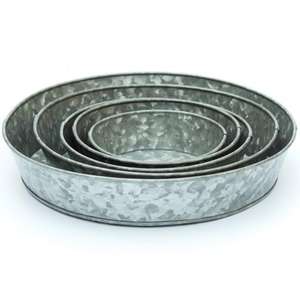 Bandeja decorativa de metal galvanizado para fiestas y reuniones de una sola pieza para comidas planas de hoteles y restaurantes - Product Image 6