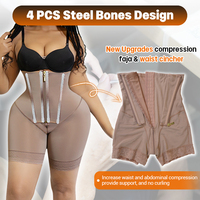 Fajas Colombianas Reductoras de Alta Compresión Postoperatorias para Mujer, Shorts Moldeadores BBL con Control de Abdomen y Levantamiento de Glúteos