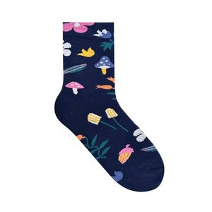 Custom Jacquard <b>Mushroom</b> Plant Patterns Crew <b>Socks</b> Breathable Cotton Men <b>Sock</b> for Men Women Retro Style Vietnam Factory - Product Image 2