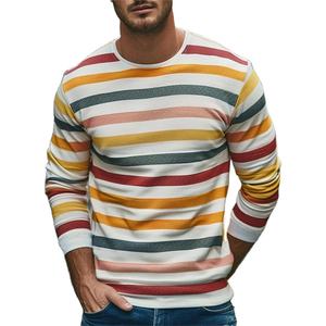 เสื้อยืดแขนยาวลายกราฟิกแนวย้อนยุคสำหรับผู้ชายแฟชั่นเรียบง่ายเสื้อยืดพิมพ์ลาย3D ฤดูใบไม้ผลิฤดูใบไม้ร่วงเสื้อโอเวอร์ไซส์ลำลอง - Product Image 3