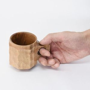 Taza de madera hecha a mano de estilo nórdico, taza portátil de madera Natural para café, té y leche, diseño clásico para acampar, regalos de negocios - Product Image 6