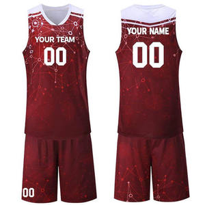 Expédition rapide sublimé ensemble d'uniformes de basket-ball réversibles pour jeunes couleur personnalisée solide uniforme de basket-ball grande taille - Product Image 4