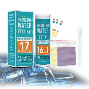 全新的多参数饮用水测试套件125条家用水龙头和井水测试套件，用于硬度，铅，铁，铜，